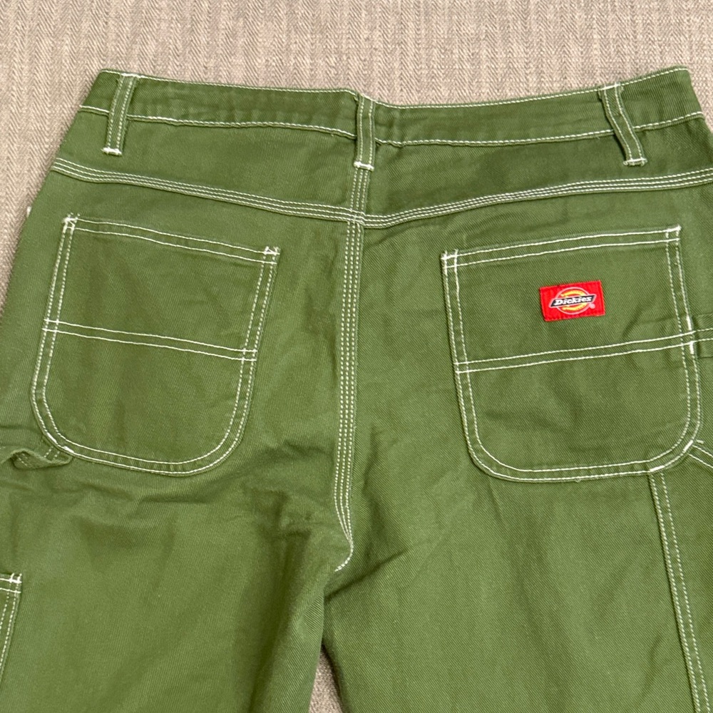 Dickies Olive Workwear Pants with Red Logo Tag - Picture 5 of 6
